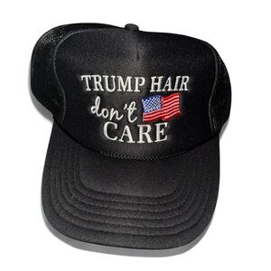 Katydid Black Trucker Hat with USA Flag